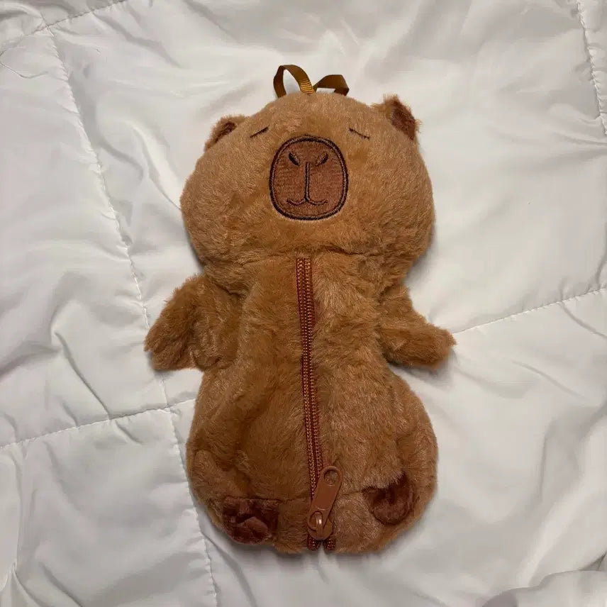 [BUNJANG] Unused Capybara Plush Pencil Case Pouch / 미사용 새제품 카피바라 인형 필통 파우치