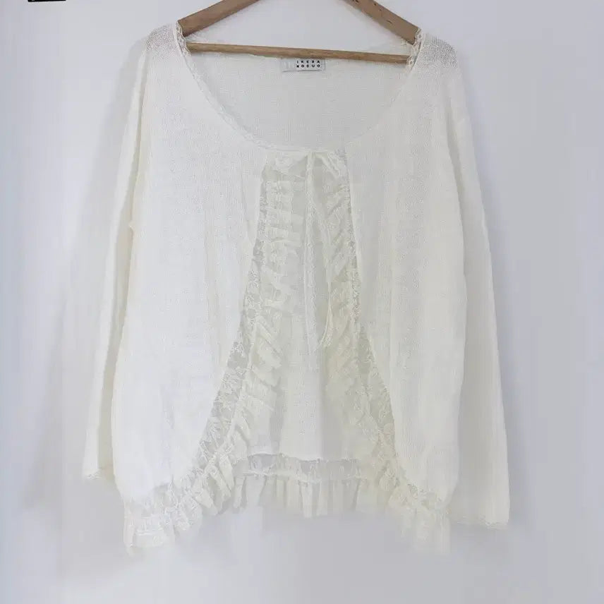 [BUNJANG] Vintage Ivory Fairy Cardigan / 일본빈티지 아이보리 페어리 가디건