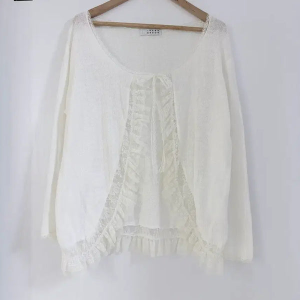 [BUNJANG] Vintage Ivory Fairy Cardigan / 일본빈티지 아이보리 페어리 가디건