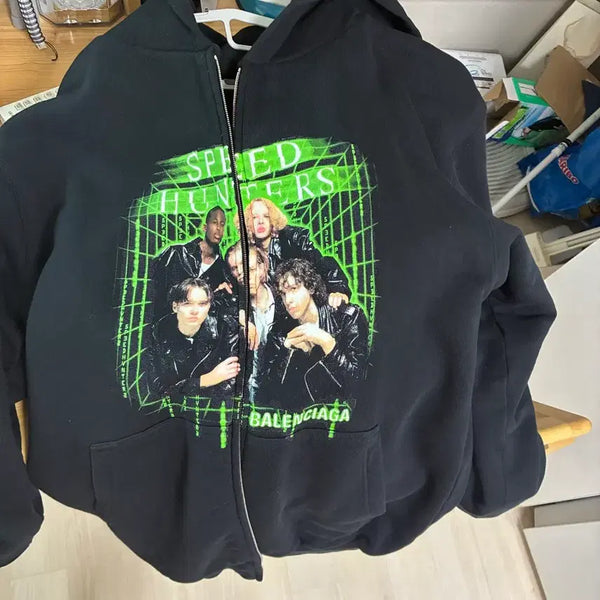 [BUNJANG] Balenciaga Speedhunters Hooded Zip-Up Hoodie / (새상품급) 발렌시아가 스피드헌터 후드집업 xs 105-110