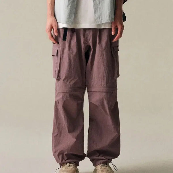 [BUNJANG] Musinsa Standard [City Leisure] Wide Belted Detachable Cargo Pants / 무신사 스탠다드 [시티 레저] 와이드 벨티드 디태처블 카고 팬츠