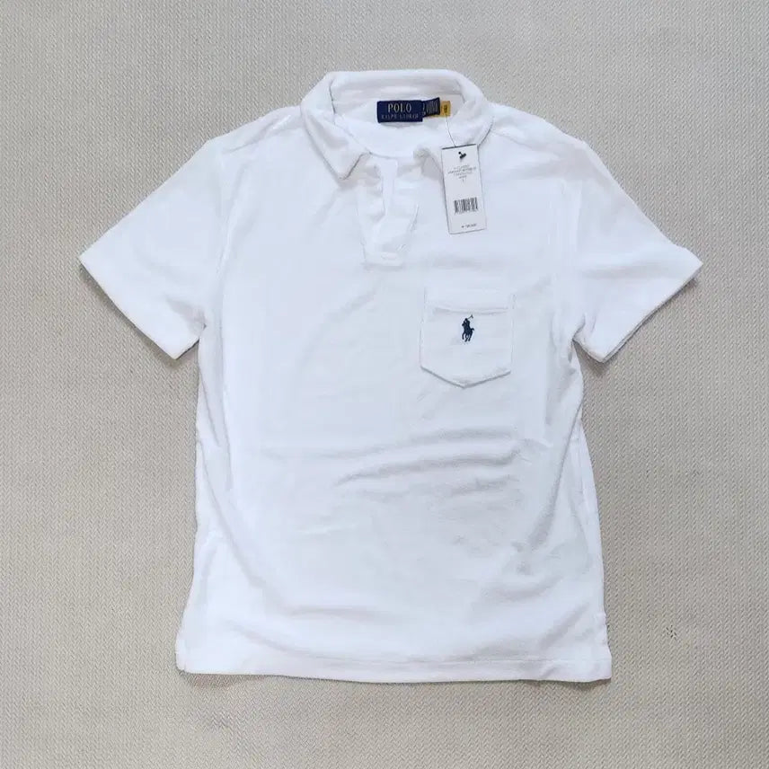 [BUNJANG] Polo Ralph Lauren Men's Terry Johnny Collar Polo Shirt - Size S / 폴로 랄프로렌 남성 테리 타월 폴로 카라 티셔츠 (사이즈 S)