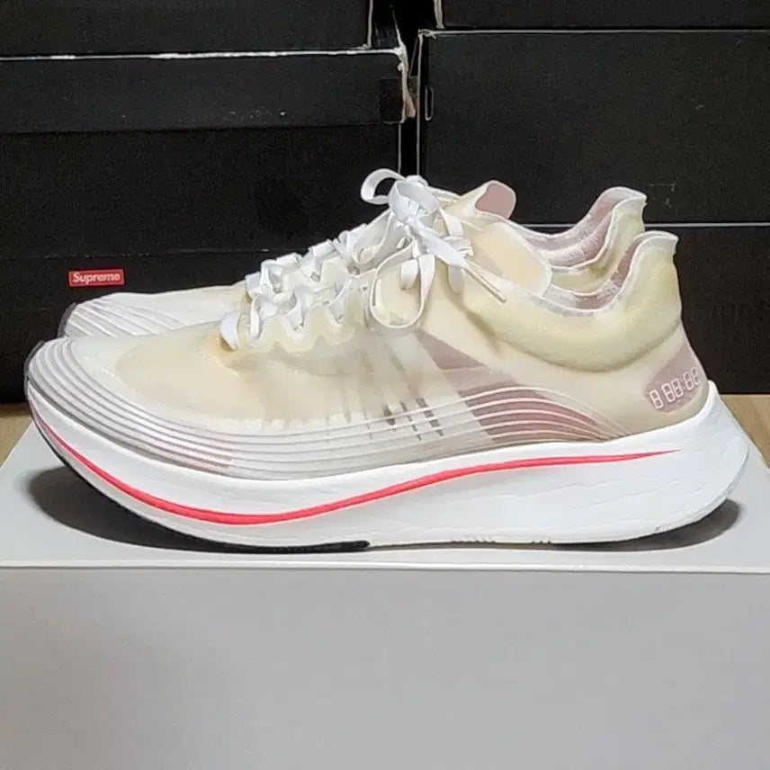 [BUNJANG] Nike Zoom Fly SP Crimson White / 나이키 줌플라이 280 SP 크림슨 화이트