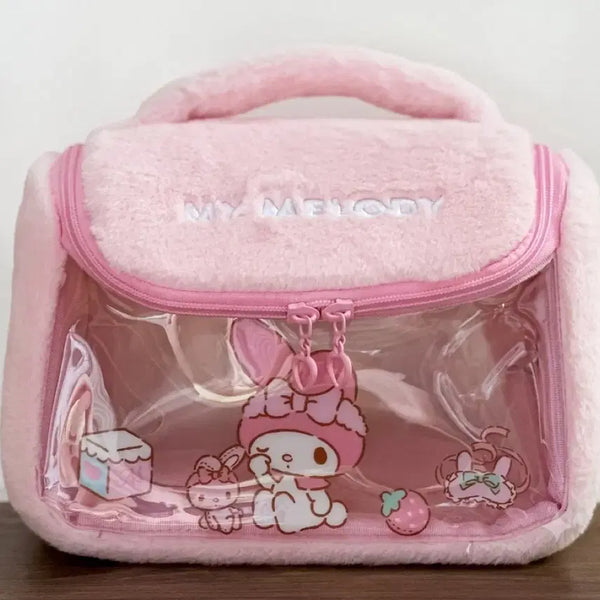 [BUNJANG] My Melody Pink Fur Pouch / 마이멜로티 파우치 퍼파우치