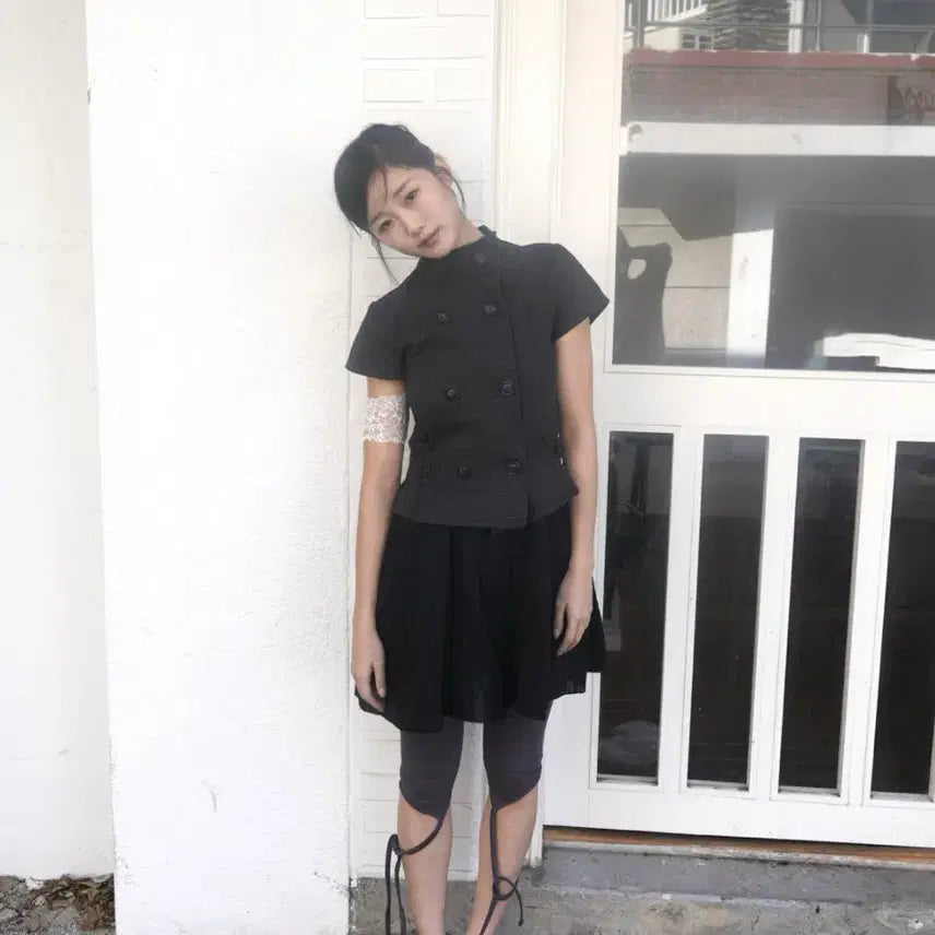 [BUNJANG] Yinandyang Strap Leggings Charcoal / [yinandyang] Strap leggings, charcoal