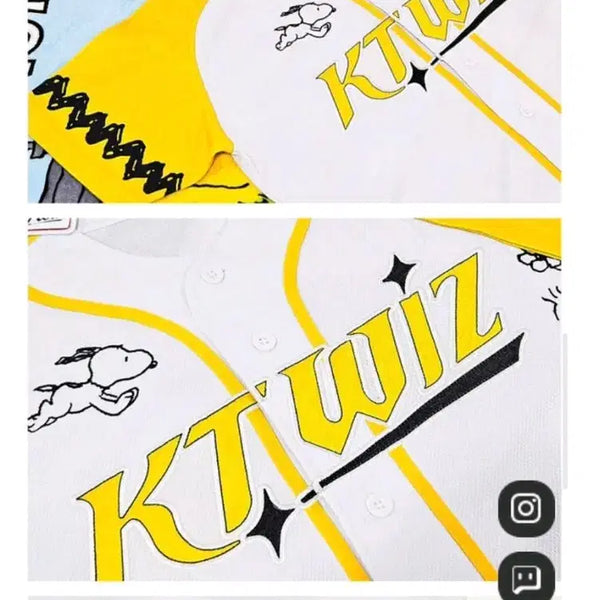 [BUNJANG] KT Wiz Snoopy Collaboration Baseball Jersey (Size 110) / 미개봉)) KTWiz KT위즈 스누피(피너츠) 콜라보 야구 유니폼