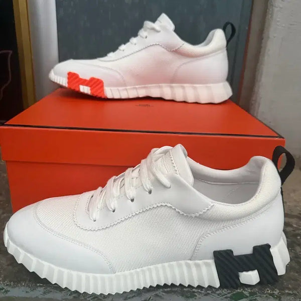 [BUNJANG] Hermes Bounce Sneakers Black White Size 43 / 에르메스 바운싱 스니커즈 블랙 화이트 43
