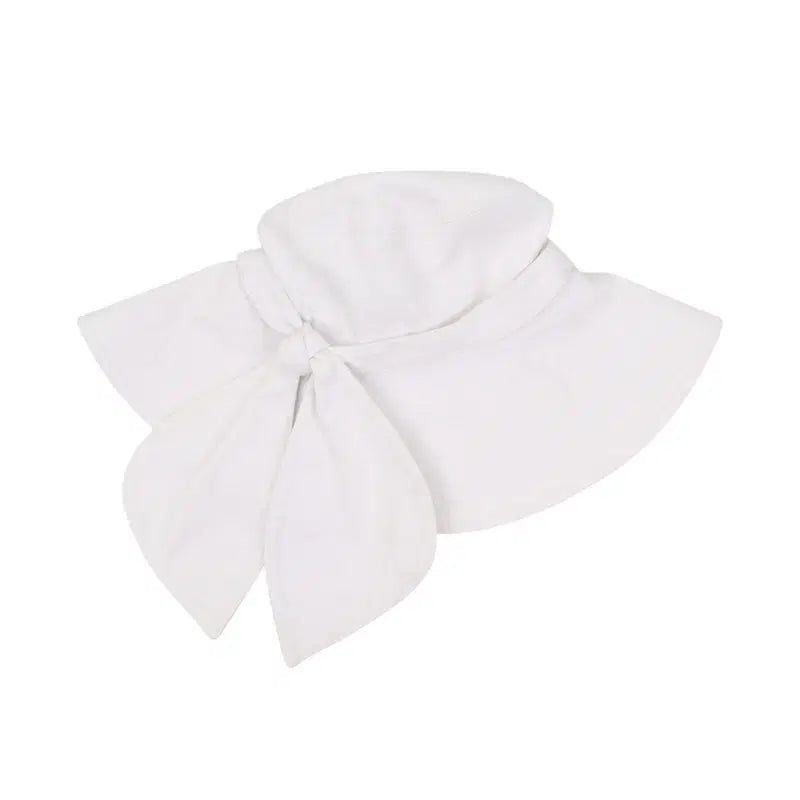 [BUNJANG] Helen Kaminski Ribbon White Cotton Hat / 헬렌 카민스키 리본 화이트 코튼 햇