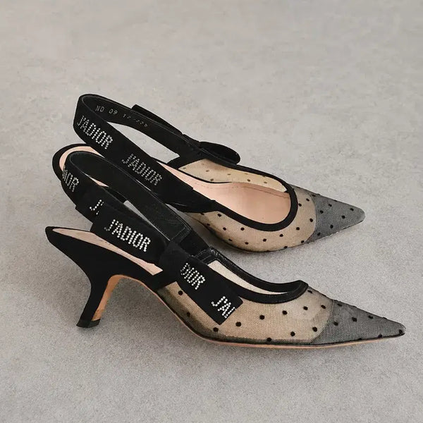 [BUNJANG] Dior J'Adior Mesh Dot Slingbacks (Discontinued) / [정품] 자디올 메쉬 도트 슬링백 황금사이즈(단종)