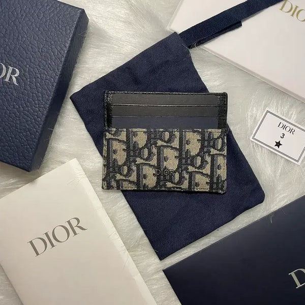 [BUNJANG] Dior Oblique Beige Canvas Card Holder / 디올 오블리크 베이지 캔버스 카드지갑