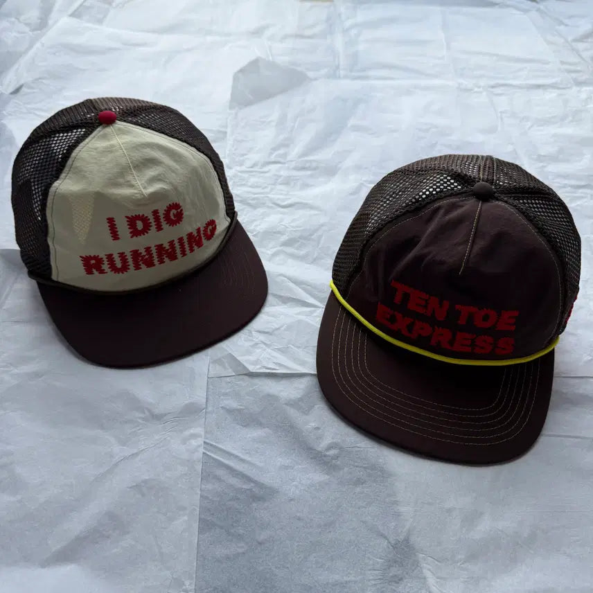 [BUNJANG] Alex Sono Eye Deeg Running Trucker Hat OG Brown / 알렉스 조노 아이 디그 러닝 트러커 햇 OG 브라운