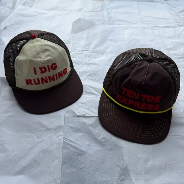 [BUNJANG] Alex Sono Eye Deeg Running Trucker Hat OG Brown / 알렉스 조노 아이 디그 러닝 트러커 햇 OG 브라운