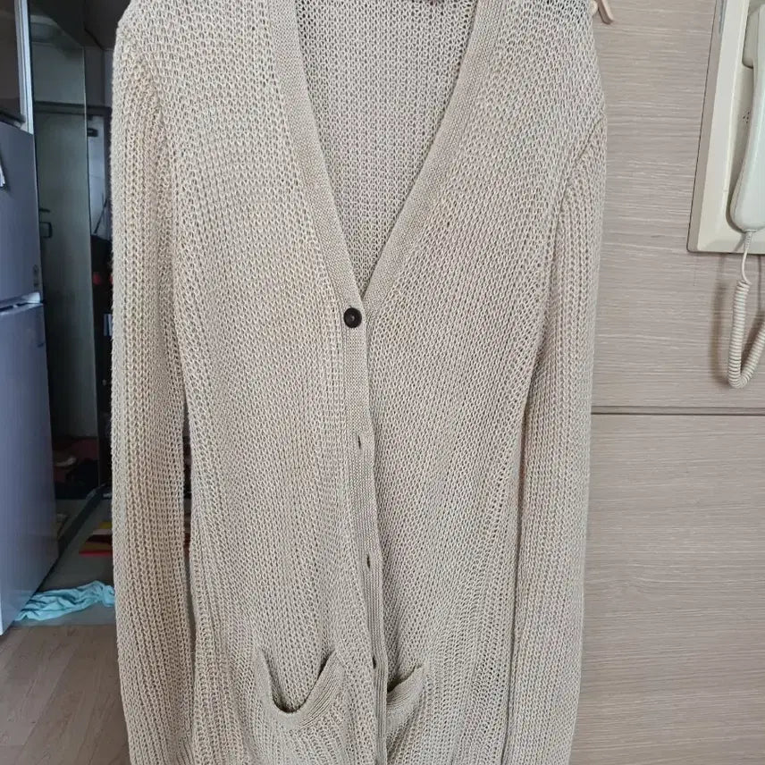 [BUNJANG] Polo Ralph Lauren Beige Knit Cardigan / 폴로 랄프로렌 니트 가디건 베이지