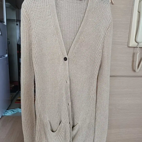 [BUNJANG] Polo Ralph Lauren Beige Knit Cardigan / 폴로 랄프로렌 니트 가디건 베이지