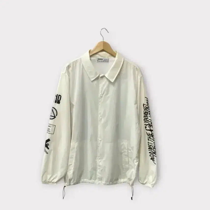 [BUNJANG] Monnalisa White Lightweight Coach Jacket L / 모나리자 화이트 경량 코치 자켓 L