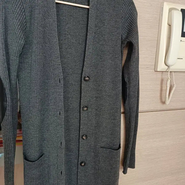 [BUNJANG] Ralph Lauren Dark Grey Knit Cardigan / 랄프로렌 니트 가디건 다크그레이