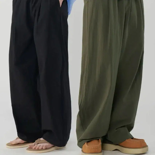 [BUNJANG] Untapped Studio Like Linen One-Tuck Wide Banding Pants (3XL) / (3XL) 언탭트 스튜디오 라이크 린넨 원턱 와이드 밴딩 팬츠