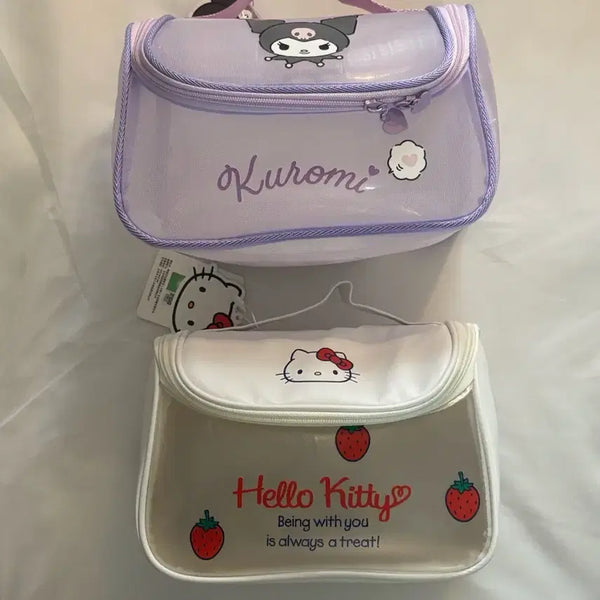 [BUNJANG] Hello Kitty Kuromi Clear Pouch / 헬로키티 쿠로미 투명 파우치