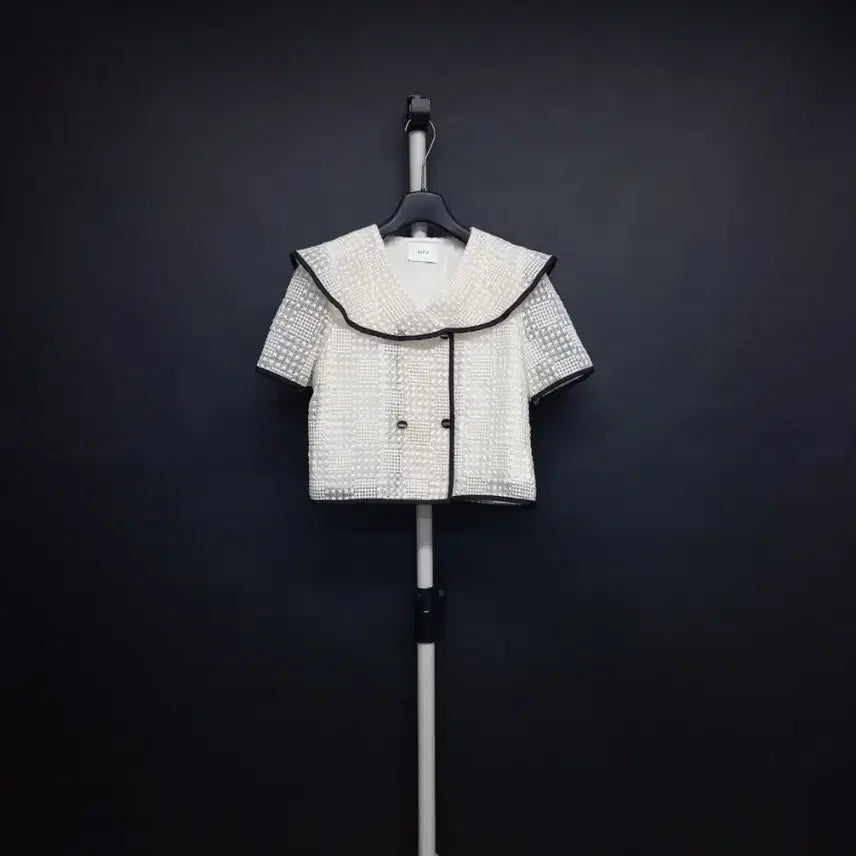[BUNJANG] Satin Spring Summer Big Collar Short Jacket / 새 샤틴 춘하 빅카라 숏 자켓 55