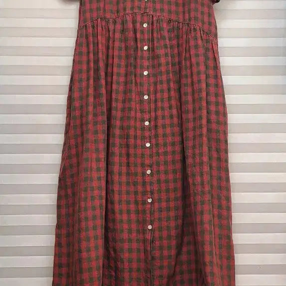 [BUNJANG] Lace Collar Linen Long Dress / 레이스 카라 린넨 롱원피스