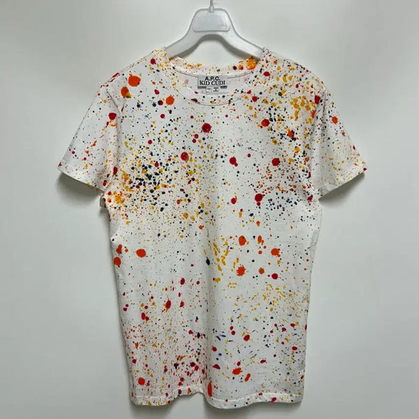 [BUNJANG] A.P.C. x Kid Cudi Paint Splatter T-Shirt White Cotton XXS / [여자-85 (XXS)]A.P.C. X 키드커디  페인트 스플래티 티셔츠