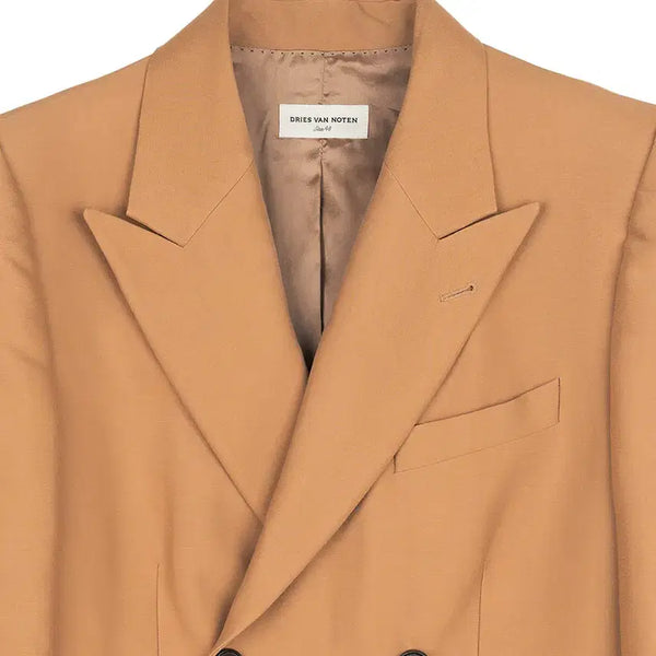 [BUNJANG] Dries Van Noten Double-Breasted Blazer Tan Size 48 / 새상품 드리스반노튼 더블브레스티드 블레이저 탄 48사이즈