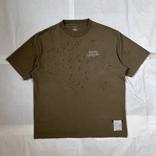 [BUNJANG] Satisfy Mostech Aged Black T-Shirt / 새티스파이 모스테크 티셔츠 에이지드 블랙