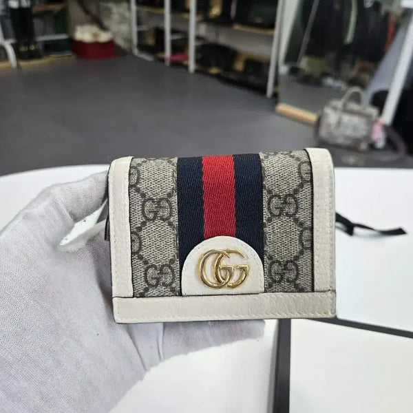 [BUNJANG] Gucci Ophidia Web Stripe Bi-Fold Wallet / [정품] 구찌 오피디아 웹삼선 반지갑