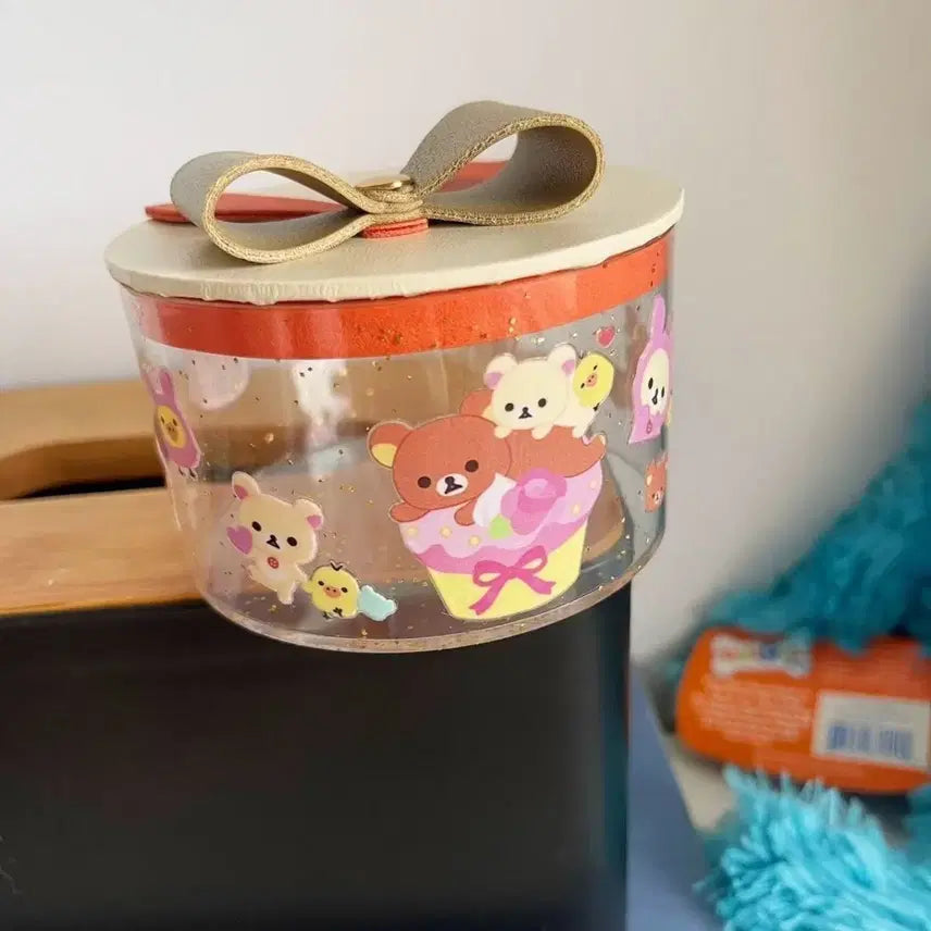 [BUNJANG] Rilakkuma Round Storage Container / 리락쿠마 원형 보관함