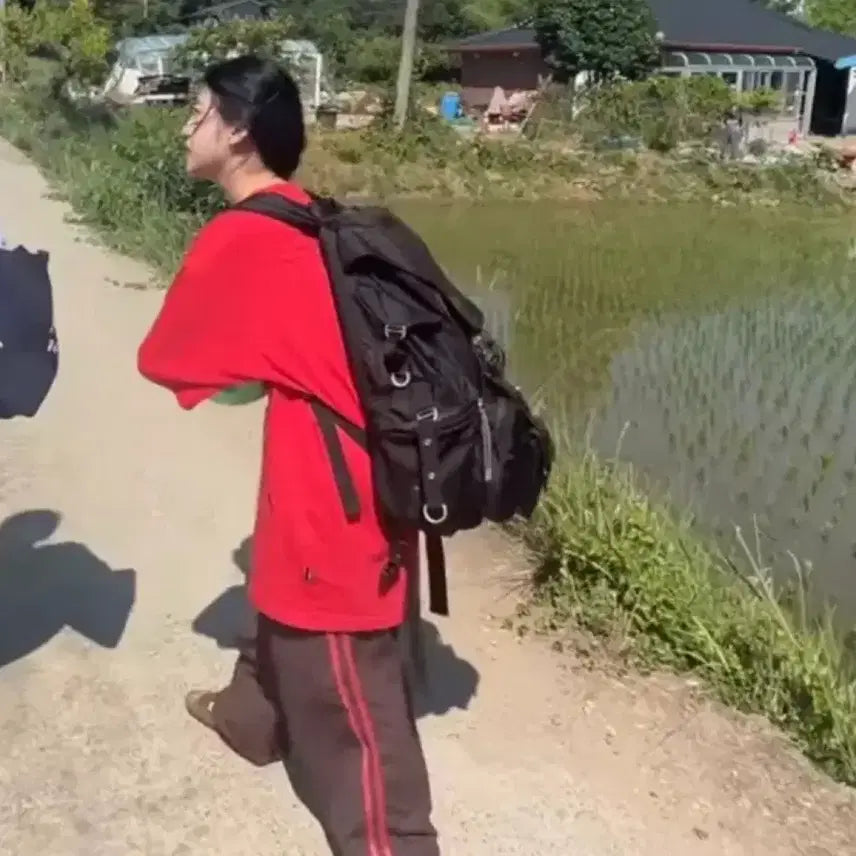 [BUNJANG] Black Up Nylon Pants / 소올 착용 블랙업 나일론 팬츠
