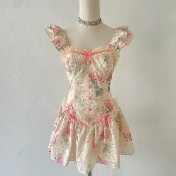 [BUNJANG] Japanese Vintage Gyaru Lolita Mini Dress / (일본빈티지) 대장템 갸루 키치 귀여운 원피스