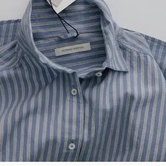 [BUNJANG] Nothing Written Mathis Cotton Shirt Blue Stripe / 낫띵리튼 메티스코튼셔츠 블루스트라이프