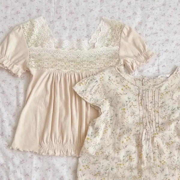 [BUNJANG] Morinogato Peach Yogurt Captain Blouse / 모리노가토 복숭아요거트 대대장 블라우스