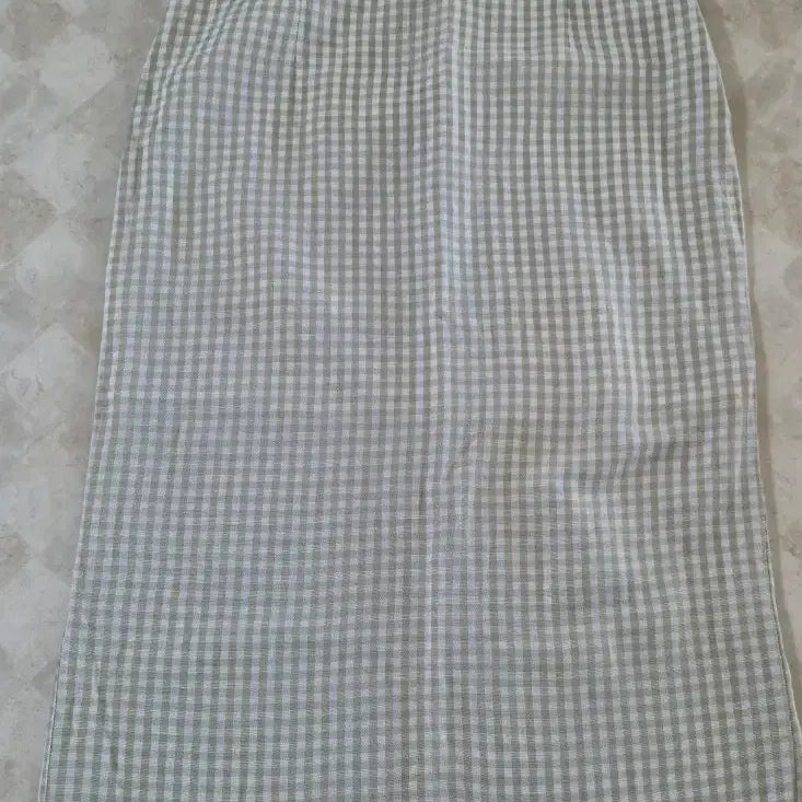 [BUNJANG] H&M Linen Check Long Skirt / H&M 린넨체크스커트
