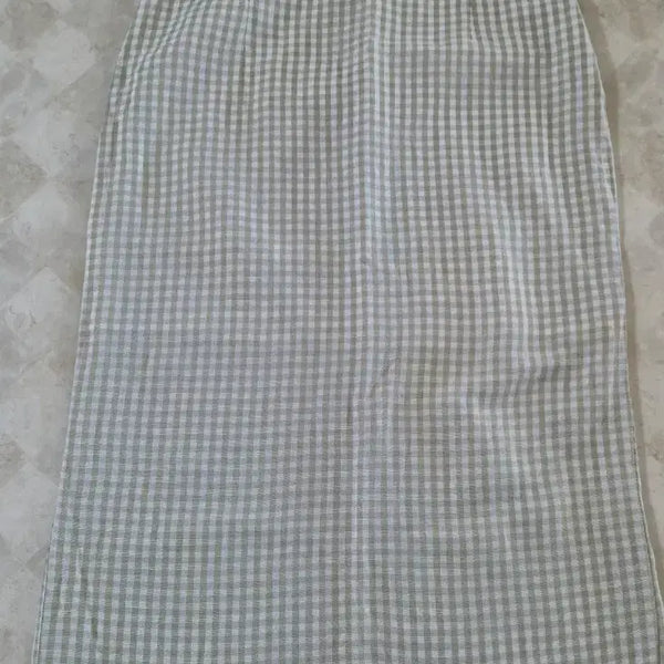 [BUNJANG] H&M Linen Check Long Skirt / H&M 린넨체크스커트