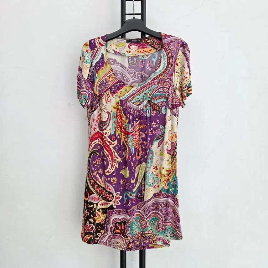 [BUNJANG] Authentic Etro Paisley Short Sleeve Women's Blouse / 정품 에트로 ETRO 페이즐리 반팔 여성 블라우스