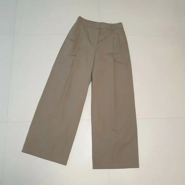 [BUNJANG] The Cashmere Wide Slacks Pants Beige / 더캐시미어 와이드 슬랙스 팬츠 61