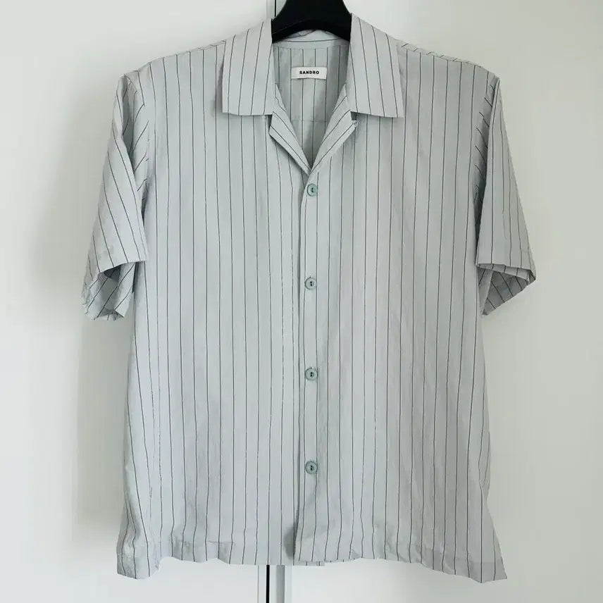 [BUNJANG] Sandro Homme Stripe Viscose Shirt / (산드로옴므) 스트라이프 비스코스 셔츠
