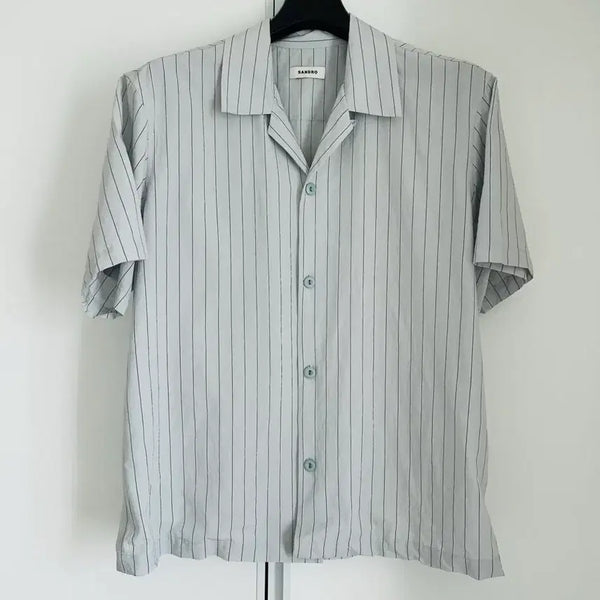 [BUNJANG] Sandro Homme Stripe Viscose Shirt / (산드로옴므) 스트라이프 비스코스 셔츠