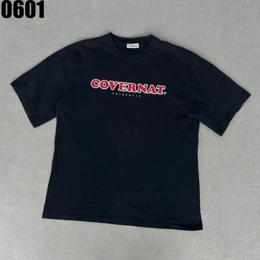 [BUNJANG] Covernat Short Sleeve T-Shirt Black L / 커버낫 반팔티 블랙 L