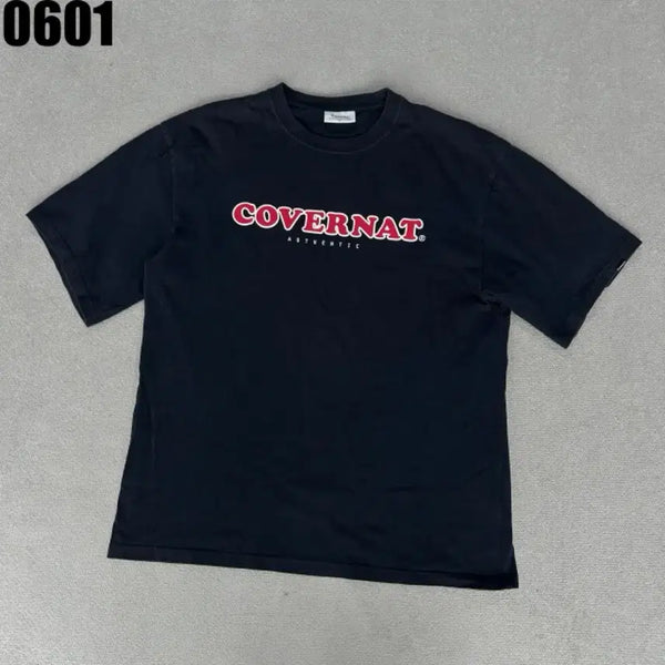 [BUNJANG] Covernat Short Sleeve T-Shirt Black L / 커버낫 반팔티 블랙 L