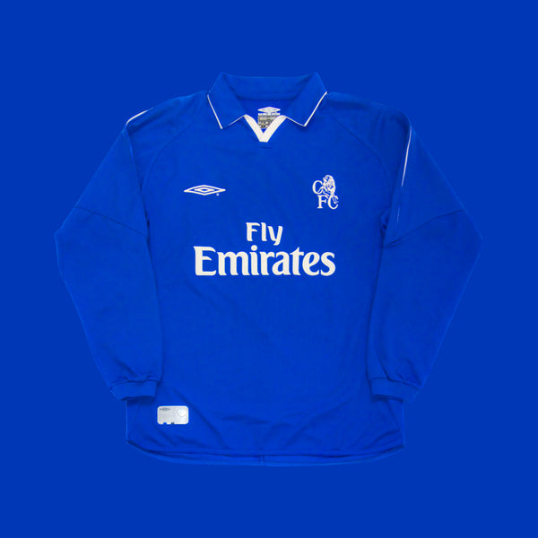 [BUNJANG] Umbro Chelsea 2001-2003 Home Long Sleeve Jersey - International M / 정품 엄브로 첼시 유니폼 01 03 홈 노마킹 긴팔 해외 M