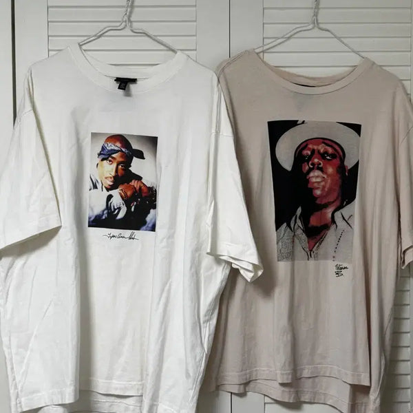 [BUNJANG] H&M Biggie/Tupac T-Shirt Bundle / H&M 비기/투팍 티셔츠 일괄판매