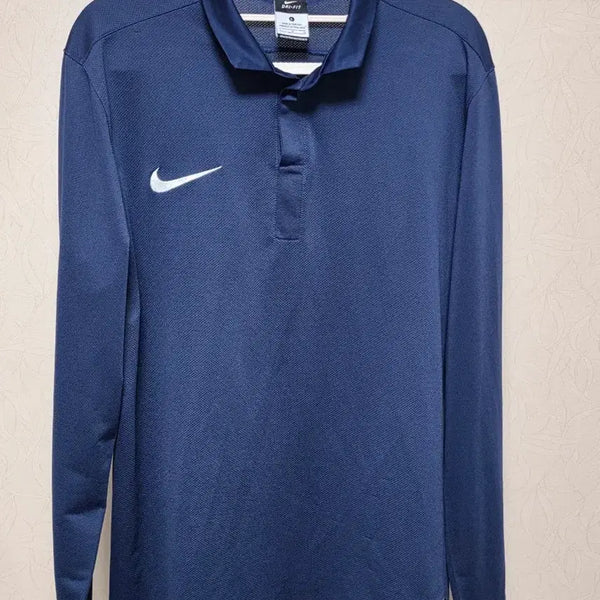[BUNJANG] Nike Long Sleeve Polo Shirt L Navy / 나이키 카라 긴팔 L