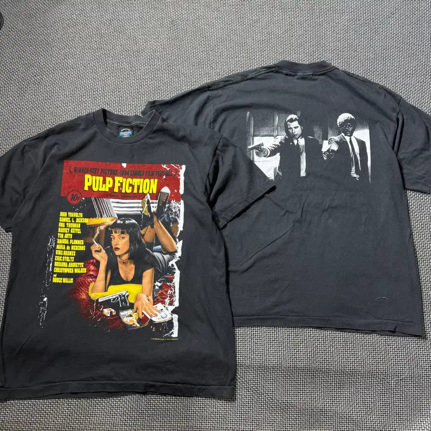 [BUNJANG] Pulp Fiction Band Printing T-Shirt (L/XL) / 새상품) 펄프픽션 락밴드 프린팅 티셔츠 (L/XL)