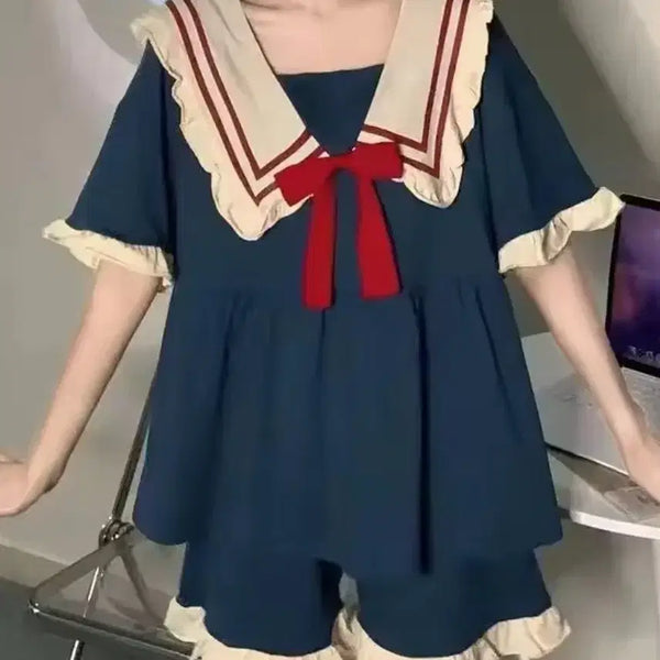 [BUNJANG] Sailor Uniform Pajama Set / 세일러복 파자마 세트