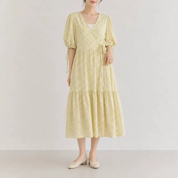 [BUNJANG] Women's 55 Size Wrap Dress / [55]캉캉 랩 원피스