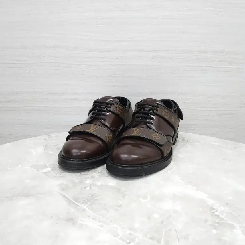 [BUNJANG] Louis Vuitton Monogram Strap LV Derby Shoes 1A8JKB Size 8 / 8 / 루이비통 모노그램 스트랩 LV 더비 슈즈 1A8JKB