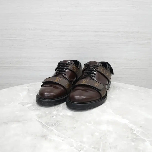 [BUNJANG] Louis Vuitton Monogram Strap LV Derby Shoes 1A8JKB Size 8 / 8 / 루이비통 모노그램 스트랩 LV 더비 슈즈 1A8JKB