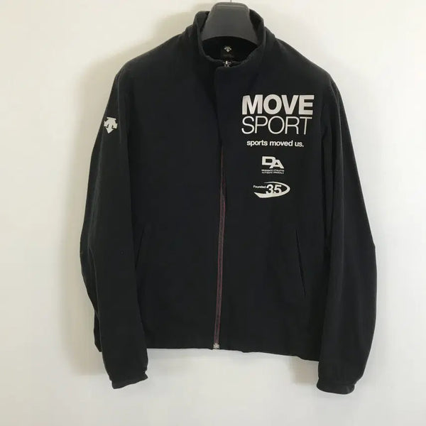 [BUNJANG] Descente Move Sport Woven Zip-Up Jacket Black Nylon / 데상트 무브스포츠 우븐집업자켓 [L]